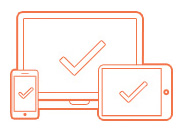 mobile tablet laptop connected